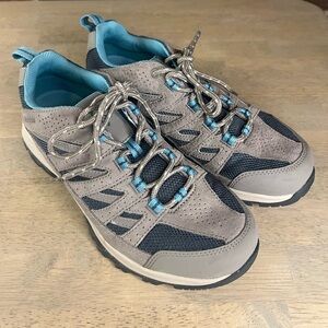 Columbia‎ Ladies 9 Crestwood Waterproof Gray Hiking Low Trail Boots BL4595-055